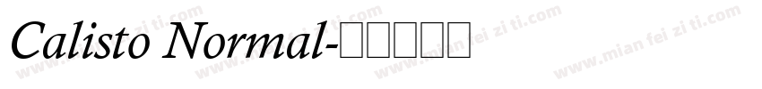 Calisto Normal字体转换
